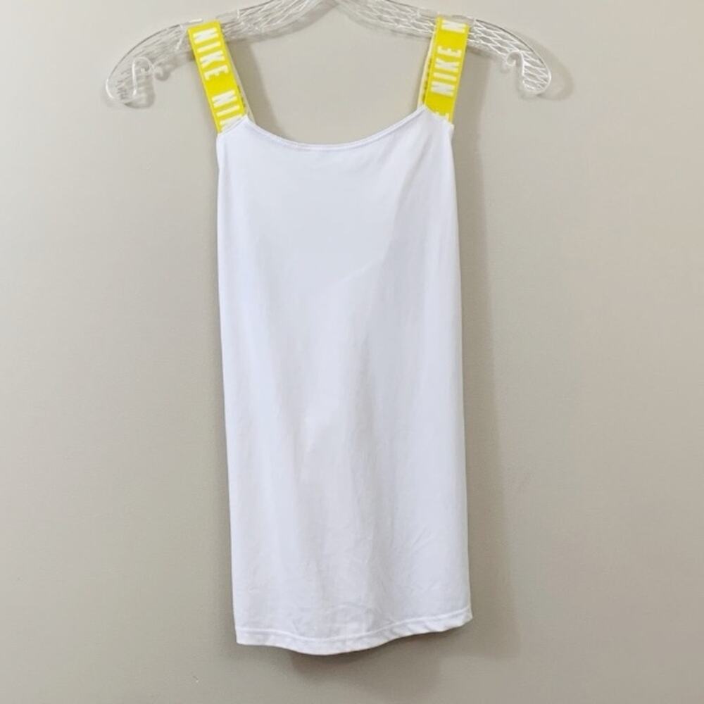 Nike Dri-Fit Criss-Cross White/Yellow Tank Top